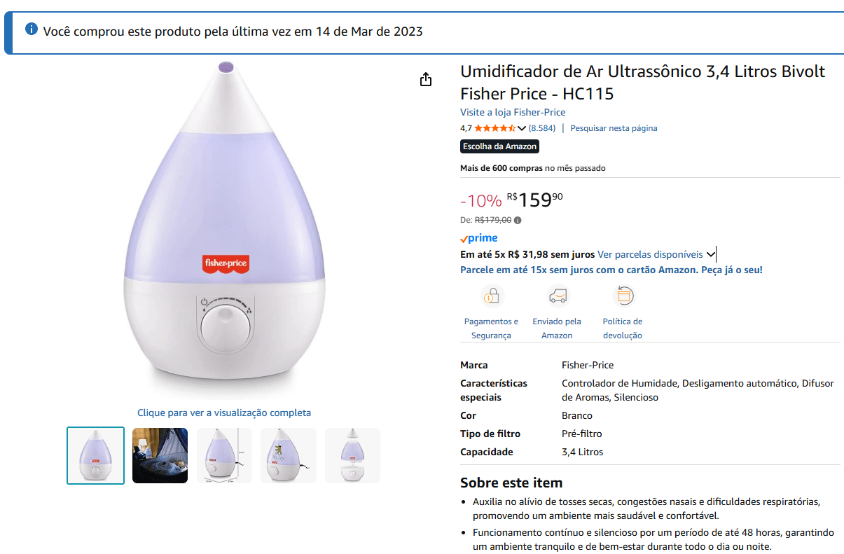 umidificador-fisher-price-amazon-promocao Sobrevivendo à seca e economizando MUITO