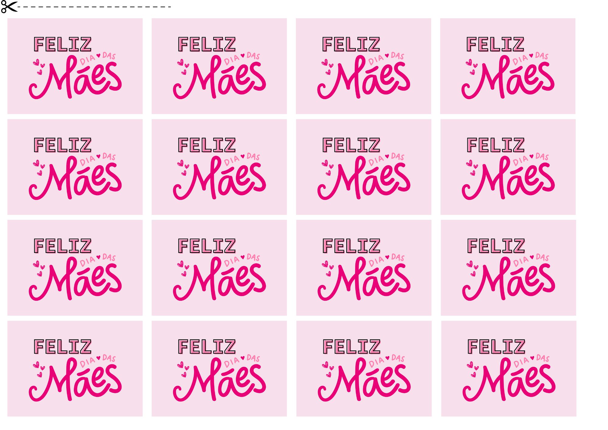 11 Cartões e Tags Grátis para o Dia das Mães 