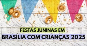 Imagem ilustrativa de festas juninas em Brasília 2025 com bandeirolas