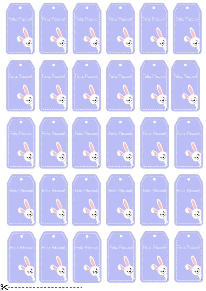  Tags gratuitas de Páscoa para imprimir
