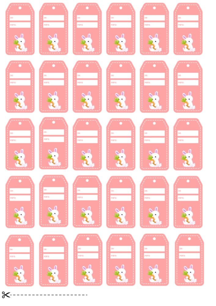  Tags gratuitas de Páscoa para imprimir
