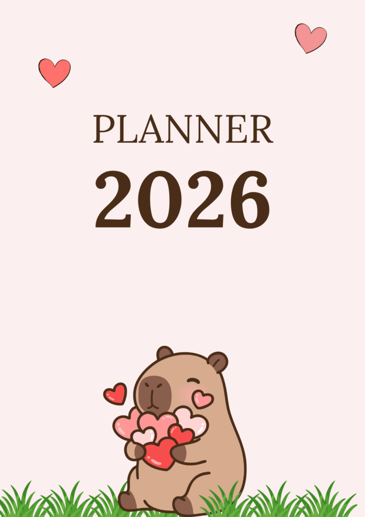Capa-Calendario-e-Planner-Mensal-2026-Capivara-Colorido-722x1024 Planner Capivara 2026 – Organize sua Rotina com Leveza