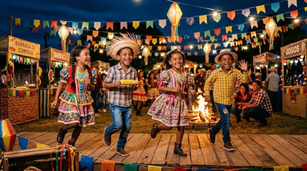 Criancas-dancando-quadrilha-no-Sao-Joao-1024x572 Calendário de Festas Juninas em Brasília 2026