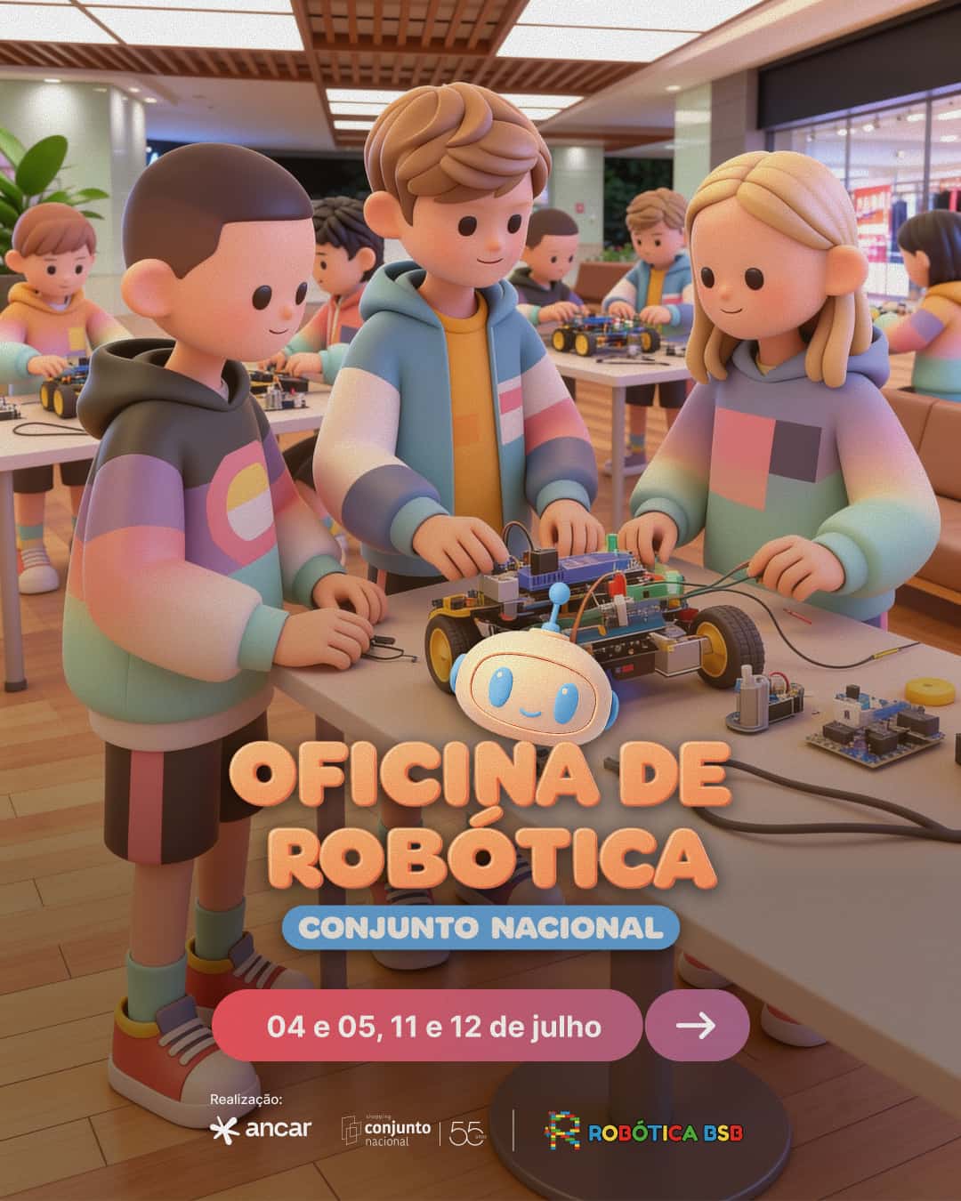 oficina-de-robotica-conjunto-nacional Lei da cadeirinha 2026: o erro que está confundindo motoristas e colocando crianças em risco