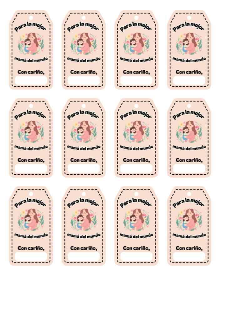 Para-la-mejor Tarjetas listas para imprimir y regalar en el Día de la Madre