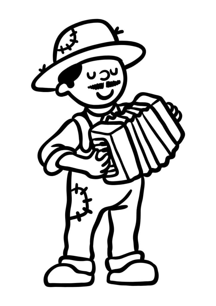 Desenho-Sanfoneiro-724x1024 Desenhos de Festa Junina para Colorir