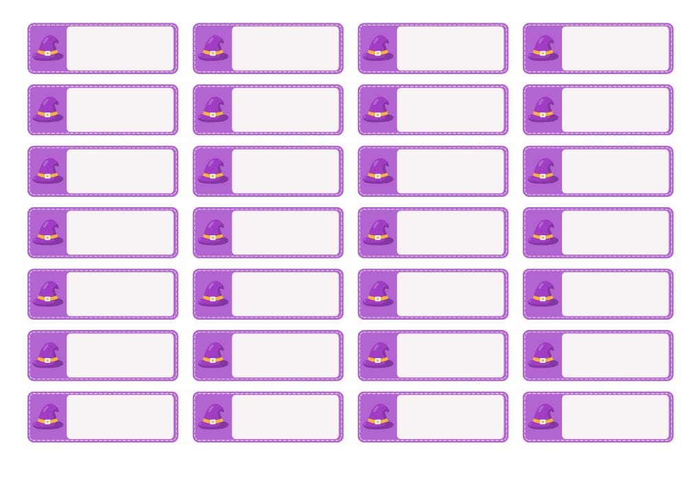 Etiquetas-Lilas-Bruxinha Baixe grátis os imprimíveis de Halloween