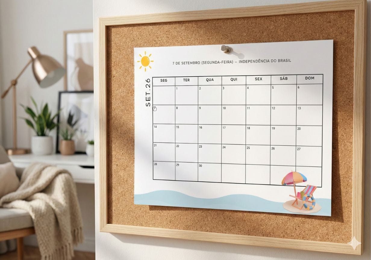  Calendário 2026 para imprimir grátis